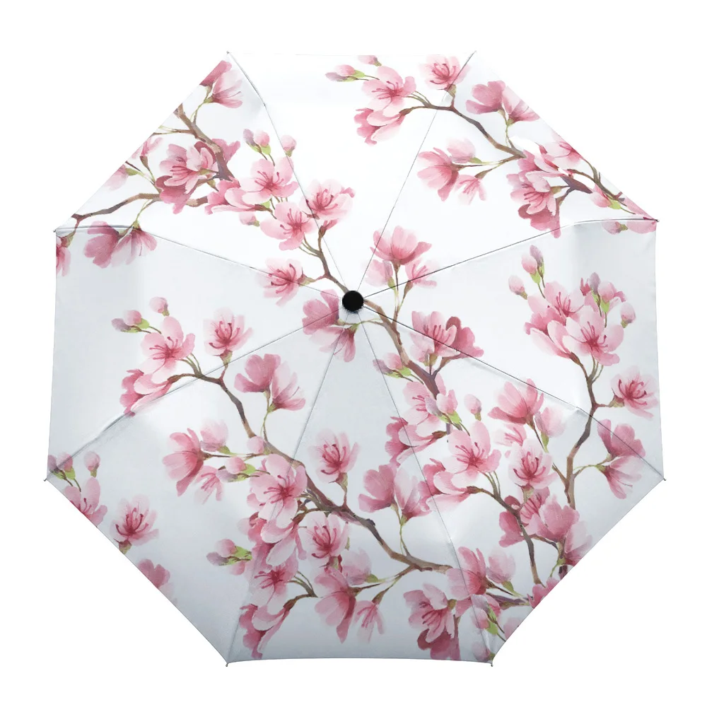 Red Plum Branch Plant Automatic Umbrella Men Women Rain Windproof Outdoor Travel Sun Three Folding Umbrellas 8 Ribs Gift Parasol
Red Plum Branch Plant Automatic Umbrella Men Women Rain Windproof Outdoor Travel Sun Three Folding Umbrellas 8 Ribs Gift Parasol