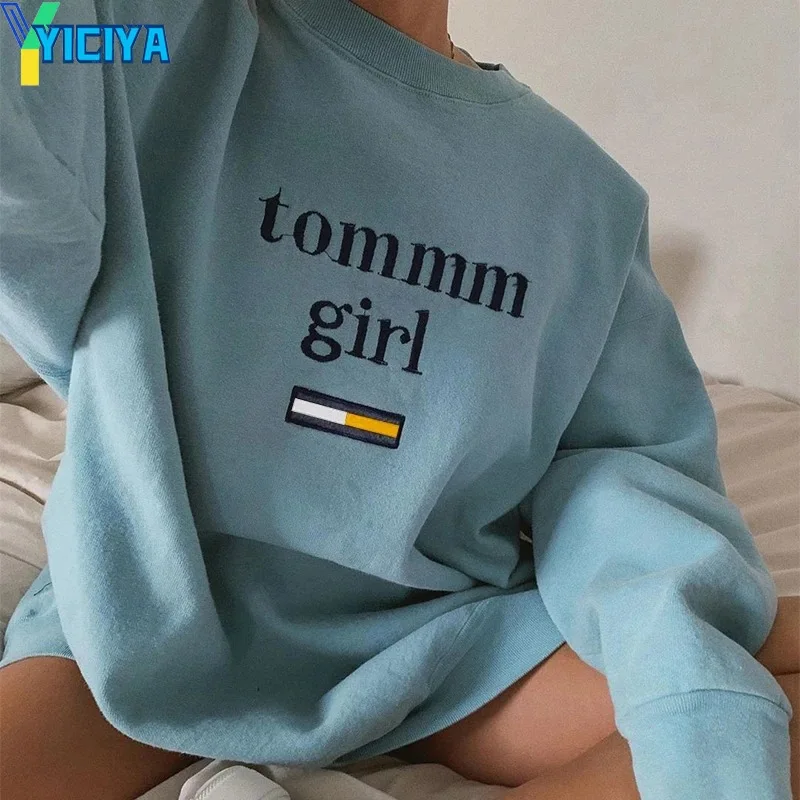 YICIYA Sweatshirt Woman Letter Print Round Neck Loose Casual Fashion Long-sleeved Pullovers Women Oversize Self Sweatshirts Y2k
YICIYA Sweatshirt Woman Letter Print Round Neck Loose Casual Fashion Long-sleeved Pullovers Women Oversize Self Sweatshirts Y2k