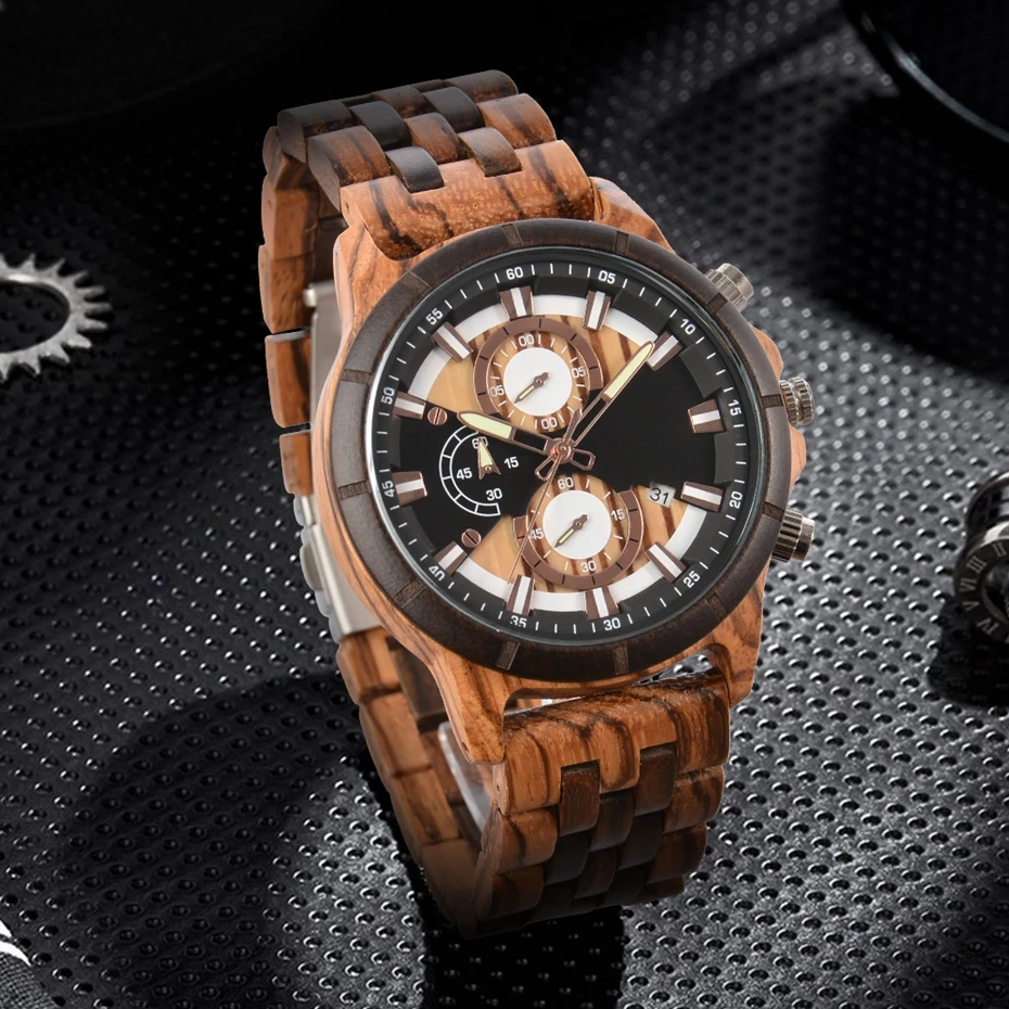 Mixed Full Wood Watch Men Luxury Stylish Watches Timepieces Chronograph Military Quartz relogio masculino Dropshipping Customize 
Mixed Full Wood Watch Men Luxury Stylish Watches Timepieces Chronograph Military Quartz relogio masculino Dropshipping Customize