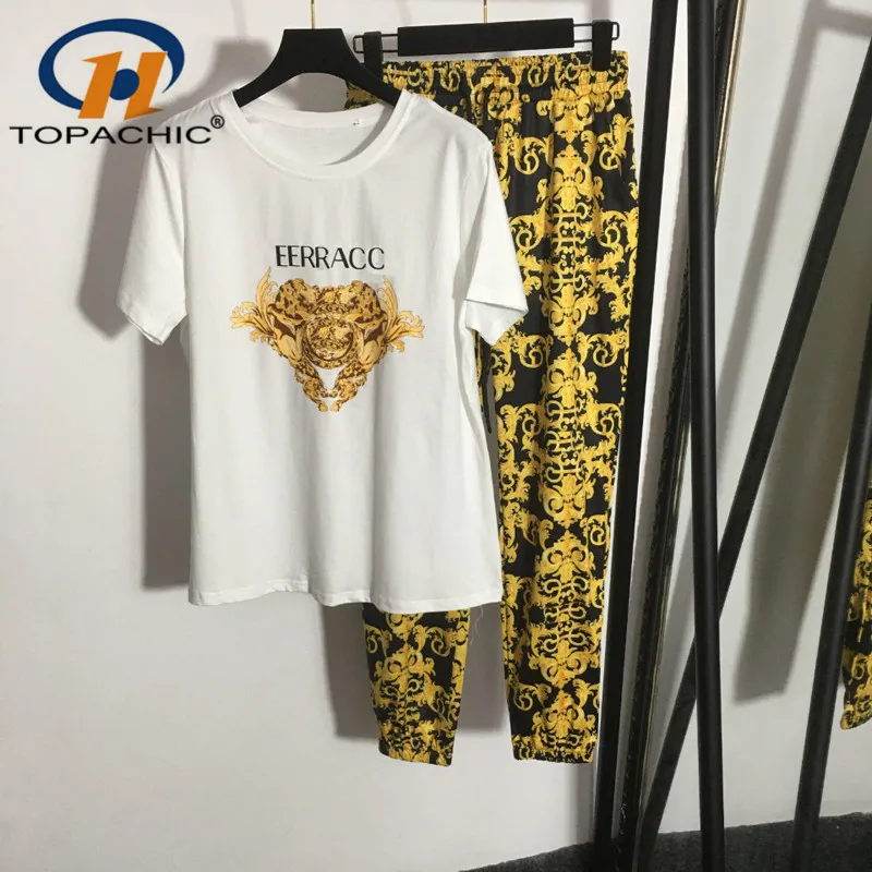 6.15 High Quality New Tracksuit Set Women Letter Print O-Neck Short Sleeve T-Shirt + Elastic Waist Casual Pants
6.15 High Quality New Tracksuit Set Women Letter Print O-Neck Short Sleeve T-Shirt + Elastic Waist Casual Pants