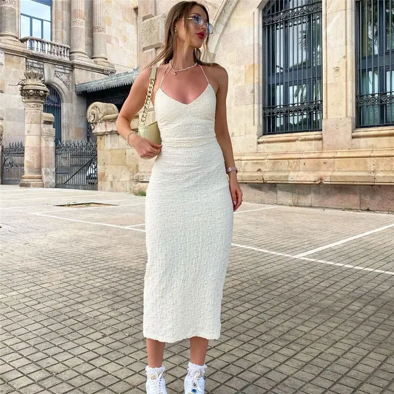 White Long Maxi Dresses Woman Elegant Summer Fall Fashion Vacation Party Backless Bodycon Dress Sleeveless Casual Solid Robe
White Long Maxi Dresses Woman Elegant Summer Fall Fashion Vacation Party Backless Bodycon Dress Sleeveless Casual Solid Robe