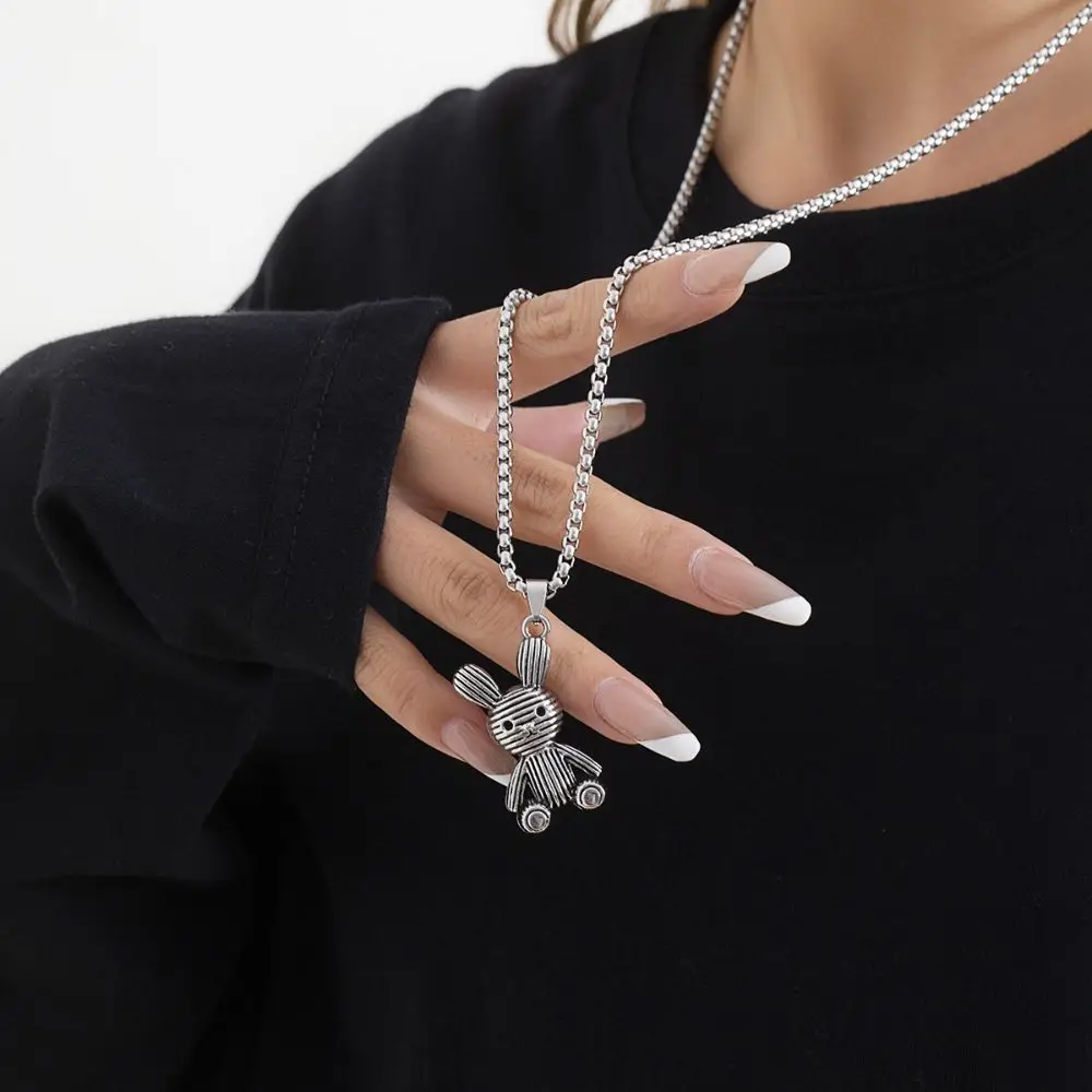 Steampunk Neck Charms Rapper Rabbit Fashion Jewelry Gothic Necklace Pendant Jewellery Women Men Choker Sweater Chain
Steampunk Neck Charms Rapper Rabbit Fashion Jewelry Gothic Necklace Pendant Jewellery Women Men Choker Sweater Chain