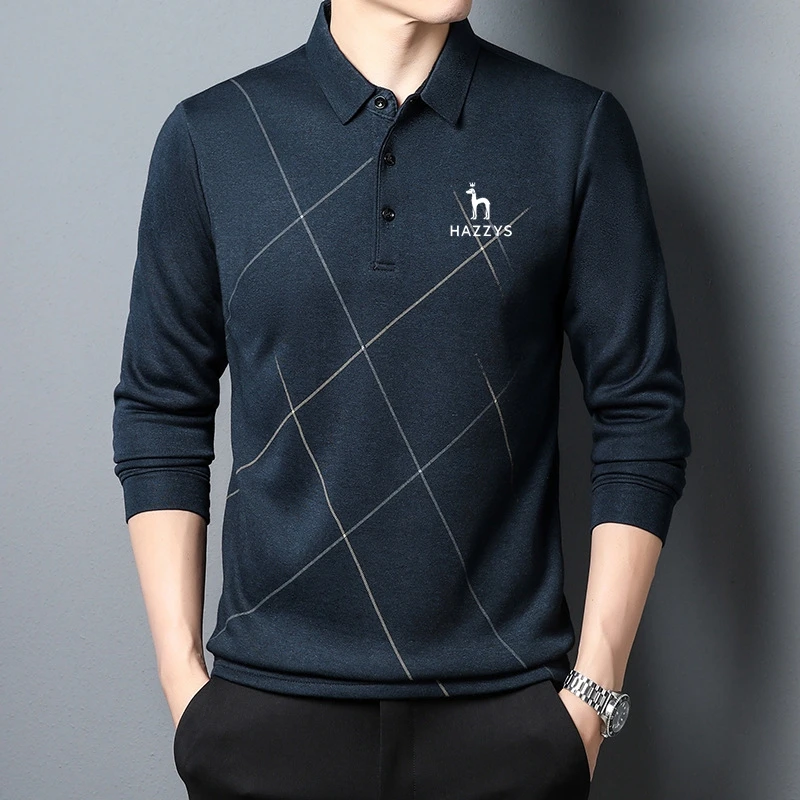 Hazzys Polo Shirt for Men Stripes Long Sleeve Spring and autumn Collared printing Casual Polo Shirt Korean Fashion Clothing
Hazzys Polo Shirt for Men Stripes Long Sleeve Spring and autumn Collared printing Casual Polo Shirt Korean Fashion Clothing