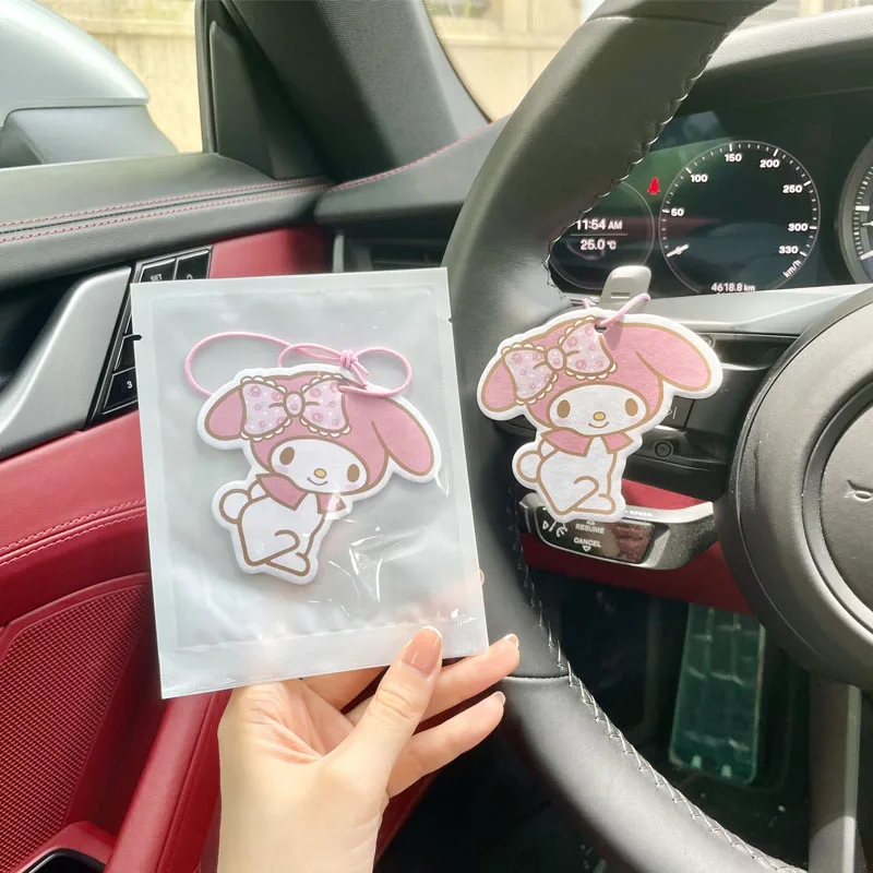 

Sanrios Anime Cinnamoroll Melody Car Air Freshener Kawaii Car Accessorie Pendant Ornaments Gift Auto Decoraction Car Fragrance