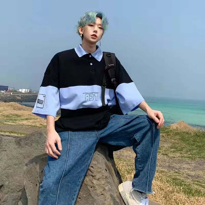 Polo Sweeping Time Ins Short Sleeve T-shirt Men And Women Loose Korean Students Senior Bf Vie Piece Sleeve
Polo Sweeping Time Ins Short Sleeve T-shirt Men And Women Loose Korean Students Senior Bf Vie Piece Sleeve