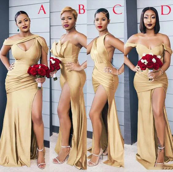 Elegant Dress Women For Wedding Party Mermaid Bridesmaid Dresses Satin Sexy Vestido De Noiva Split Abiti Da Sera New Prom Gowns
Elegant Dress Women For Wedding Party Mermaid Bridesmaid Dresses Satin Sexy Vestido De Noiva Split Abiti Da Sera New Prom Gowns