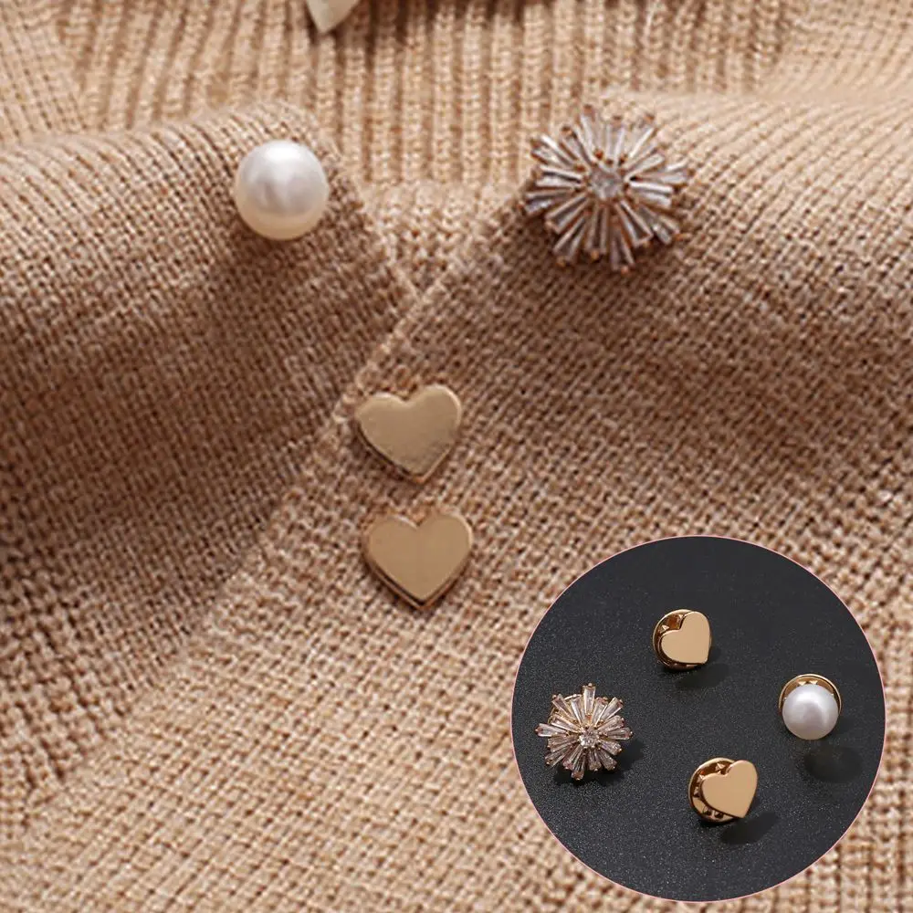 Color Rhinestone Pearl Style Charm Accessories Cardigan Pin Anti-Exposure Neckline Buckle Pearl Brooch Heart Brooch
Color Rhinestone Pearl Style Charm Accessories Cardigan Pin Anti-Exposure Neckline Buckle Pearl Brooch Heart Brooch