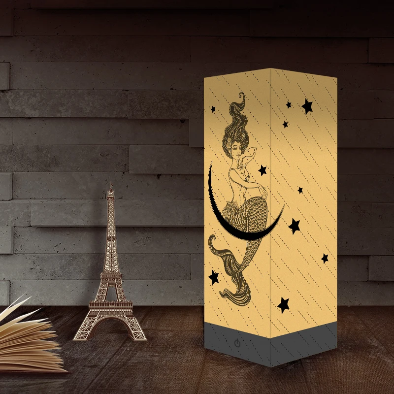 Beauty Mermaid Moon and Stars 3D Shadow Lamp USB Power Creative Paper Table Lamp Home Bedroom Indoor Décor
Beauty Mermaid Moon and Stars 3D Shadow Lamp USB Power Creative Paper Table Lamp Home Bedroom Indoor Décor