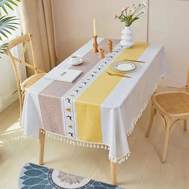 Cotton Linen Tablecloth Waterproof Oil and Scald Proof Rectangular Tassel Tablecloth Waterproof Tablecloth Coffee Table cloth
Cotton Linen Tablecloth Waterproof Oil and Scald Proof Rectangular Tassel Tablecloth Waterproof Tablecloth Coffee Table cloth