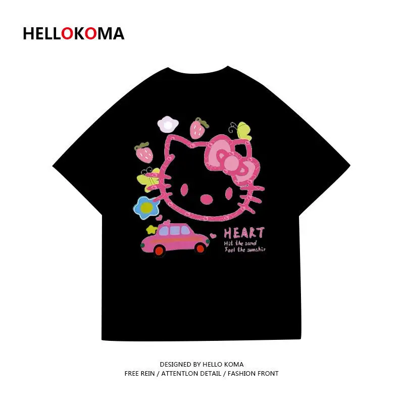 Hello Kitty Short Sleeve T-Shirt Sanrio Top 2022 Summer Bottoming Top Women Womens Clothing Vintage Streetwear 
Hello Kitty Short Sleeve T-Shirt Sanrio Top 2022 Summer Bottoming Top Women Womens Clothing Vintage Streetwear