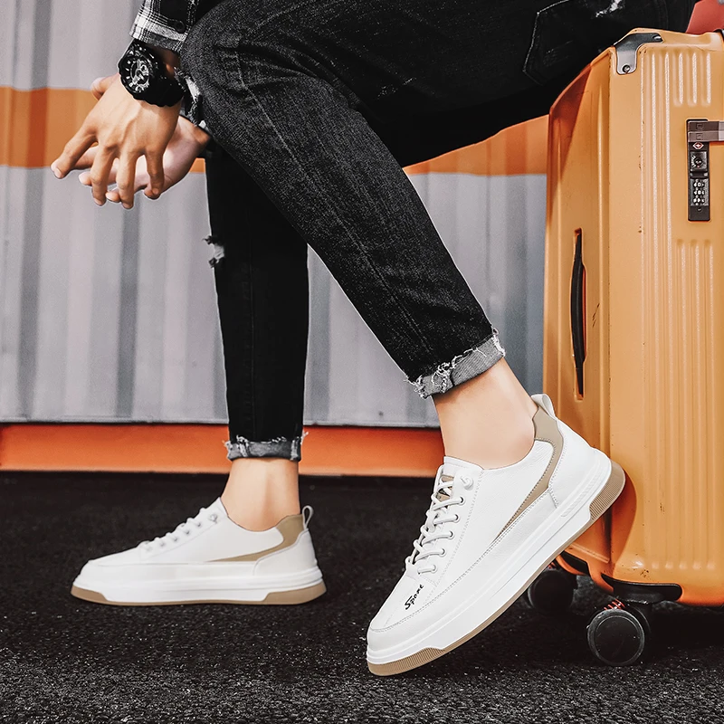2022 Spring and Autumn New Men's Leather Casual Sports Shoes Fashion All-match Small White Shoes Men's Leather Casual Shoes Size
2022 Spring and Autumn New Men's Leather Casual Sports Shoes Fashion All-match Small White Shoes Men's Leather Casual Shoes Size