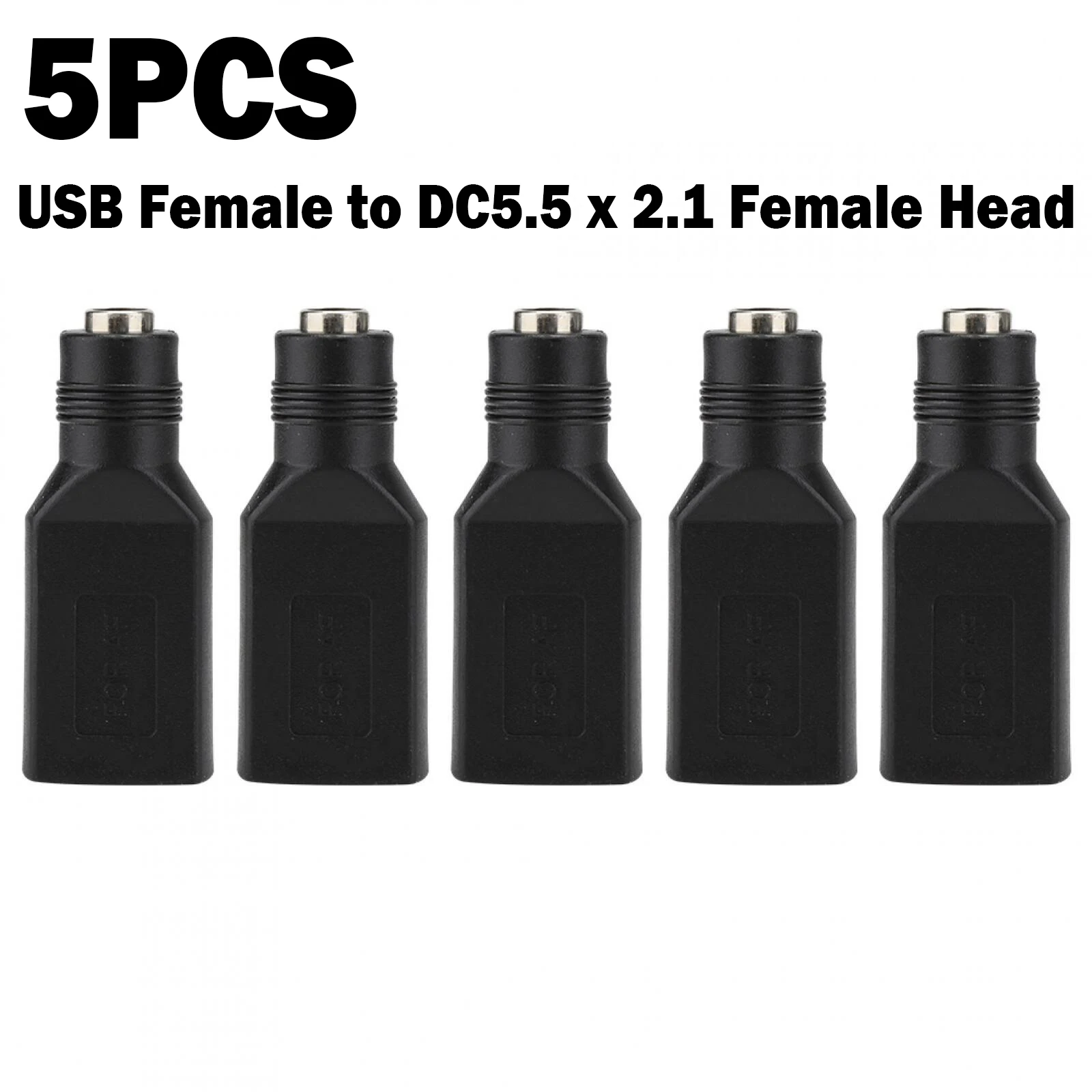 5PCS Computer USB Female Interface To DC5.5 X 2.1 Female Head Adapter Connector USB Female To DC5.5-2.1 Female Head ABS Material
5PCS Computer USB Female Interface To DC5.5 X 2.1 Female Head Adapter Connector USB Female To DC5.5-2.1 Female Head ABS Material