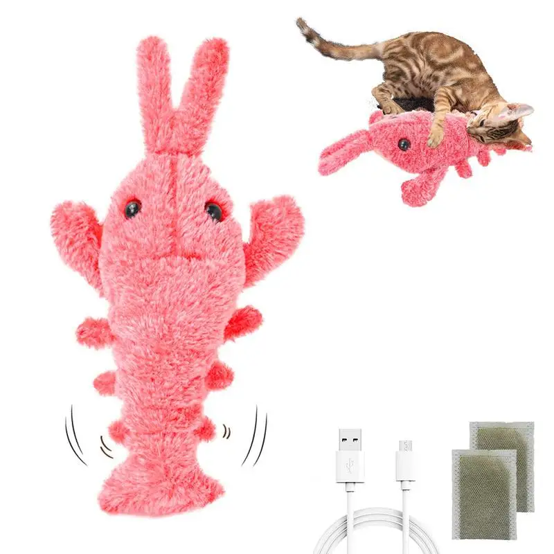 Electric Simulation Lobster Jumping Cat Toy Shrimp Moving Toy Usb Charging Funny Plush Toys For Dog Cat Kids Stuffed Animal Toy 
Electric Simulation Lobster Jumping Cat Toy Shrimp Moving Toy Usb Charging Funny Plush Toys For Dog Cat Kids Stuffed Animal Toy