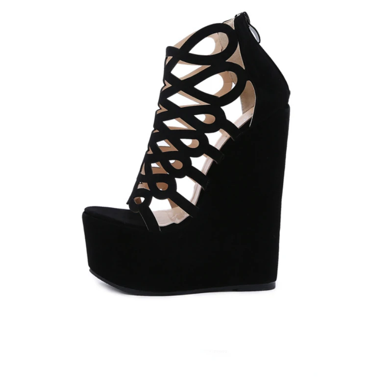 Women Summer Ankle Boots Fashion Party Street Daily Faux Suede Black Mesh Hollow Platform Wedge Heel Elegant Women Shoes KC153
Women Summer Ankle Boots Fashion Party Street Daily Faux Suede Black Mesh Hollow Platform Wedge Heel Elegant Women Shoes KC153
