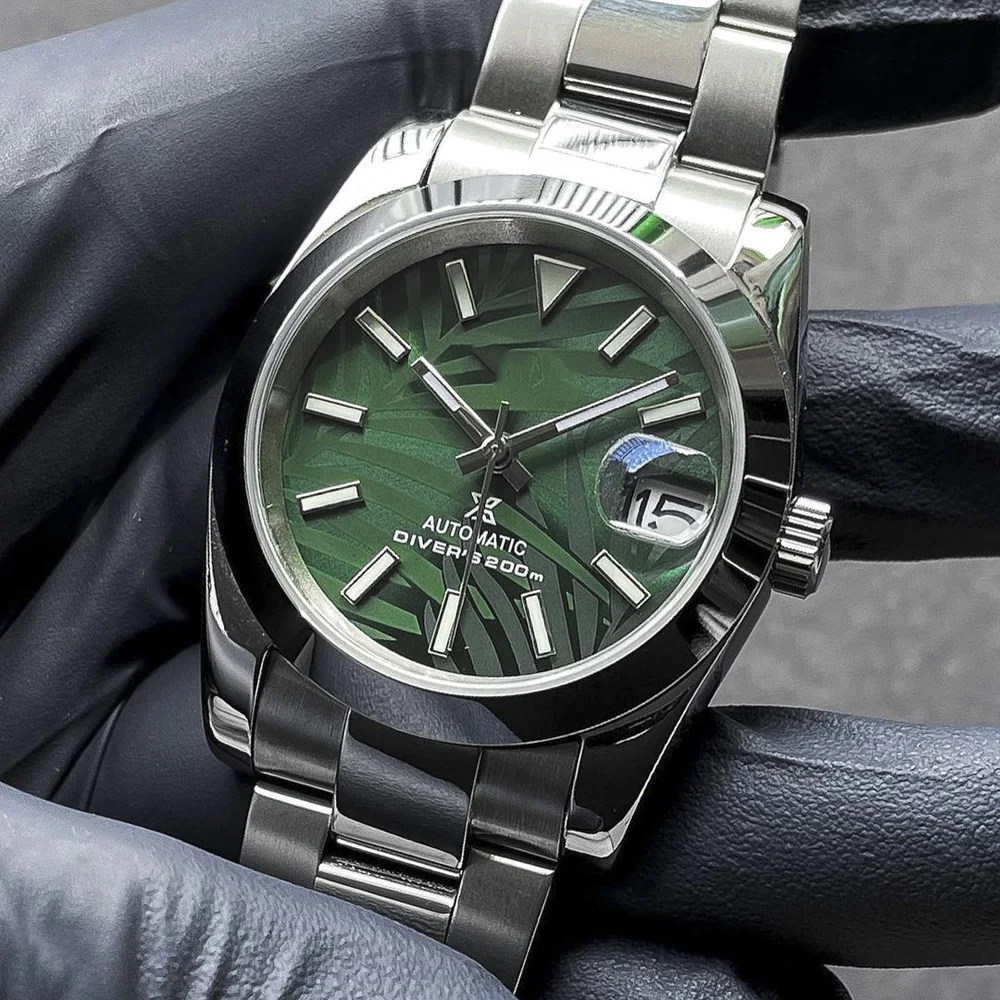 36/39mm Air-King watch Green bamboo leaves Watch NH35 automatic mechanical movement customized watch accessories
36/39mm Air-King watch Green bamboo leaves Watch NH35 automatic mechanical movement customized watch accessories