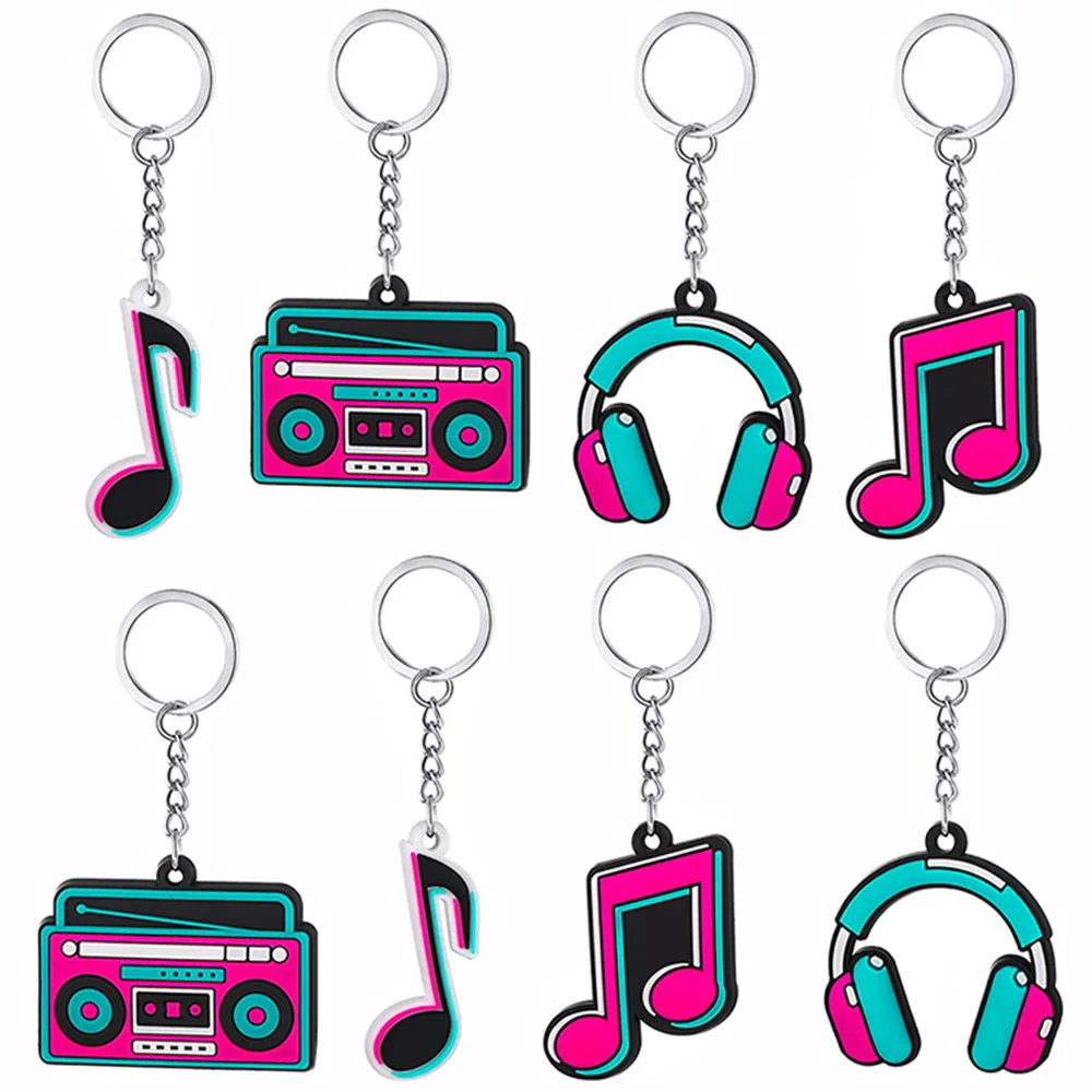 8Pcs Music Party Favors Silicone Music Keychain Musical Note Keychain Roll Themed 80s 90sThemed Party Supplies 
8Pcs Music Party Favors Silicone Music Keychain Musical Note Keychain Roll Themed 80s 90sThemed Party Supplies