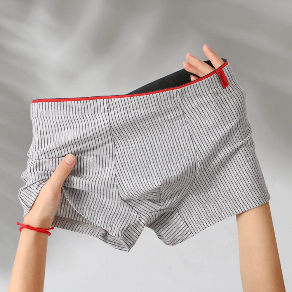 Cotton Striped Striped Boxer Briefs Men Breathable Sports Underpants Male Trunks Shorts U Convex Pouch Underwear Cuasal Panties
Cotton Striped Striped Boxer Briefs Men Breathable Sports Underpants Male Trunks Shorts U Convex Pouch Underwear Cuasal Panties
