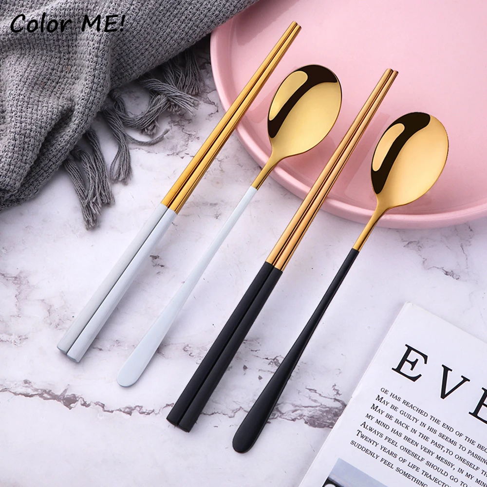 2Pcs 18/8 Stainless Steel Cutlery Set Sushi Sticks Coffee Tea Spoons Set Dinnerware Korean Chopsticks Dessert Spoon Flatware Set
2Pcs 18/8 Stainless Steel Cutlery Set Sushi Sticks Coffee Tea Spoons Set Dinnerware Korean Chopsticks Dessert Spoon Flatware Set