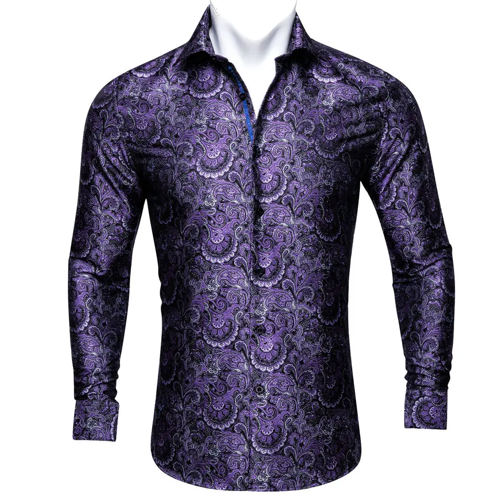 Novelty Purple Paisley Long Sleeve Men Shirt Exquisite Lapel Polyester Leisure Fit Business Wedding Birthday Designer Barry.Wang
Novelty Purple Paisley Long Sleeve Men Shirt Exquisite Lapel Polyester Leisure Fit Business Wedding Birthday Designer Barry.Wang