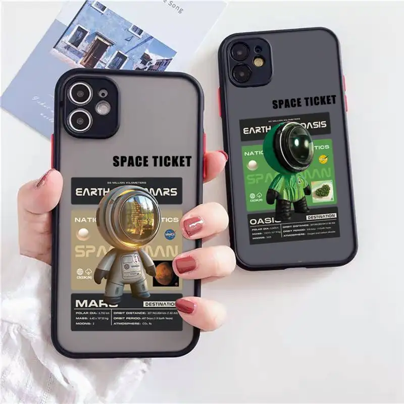 cute astronaut couple space ticket Phone Case For iPhone 13 12 11 Mini Pro XR XS Max 7 8 Plus X Matte transparent Back Cover
cute astronaut couple space ticket Phone Case For iPhone 13 12 11 Mini Pro XR XS Max 7 8 Plus X Matte transparent Back Cover