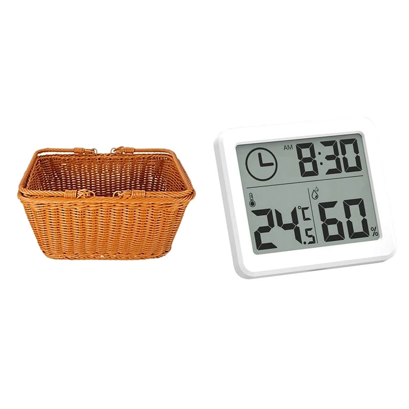 HOT-Durable Artificial Rattan Handmade Portable Picnic Basket With Room Thermometer, Humidity Meter, And LCD Screen
HOT-Durable Artificial Rattan Handmade Portable Picnic Basket With Room Thermometer, Humidity Meter, And LCD Screen