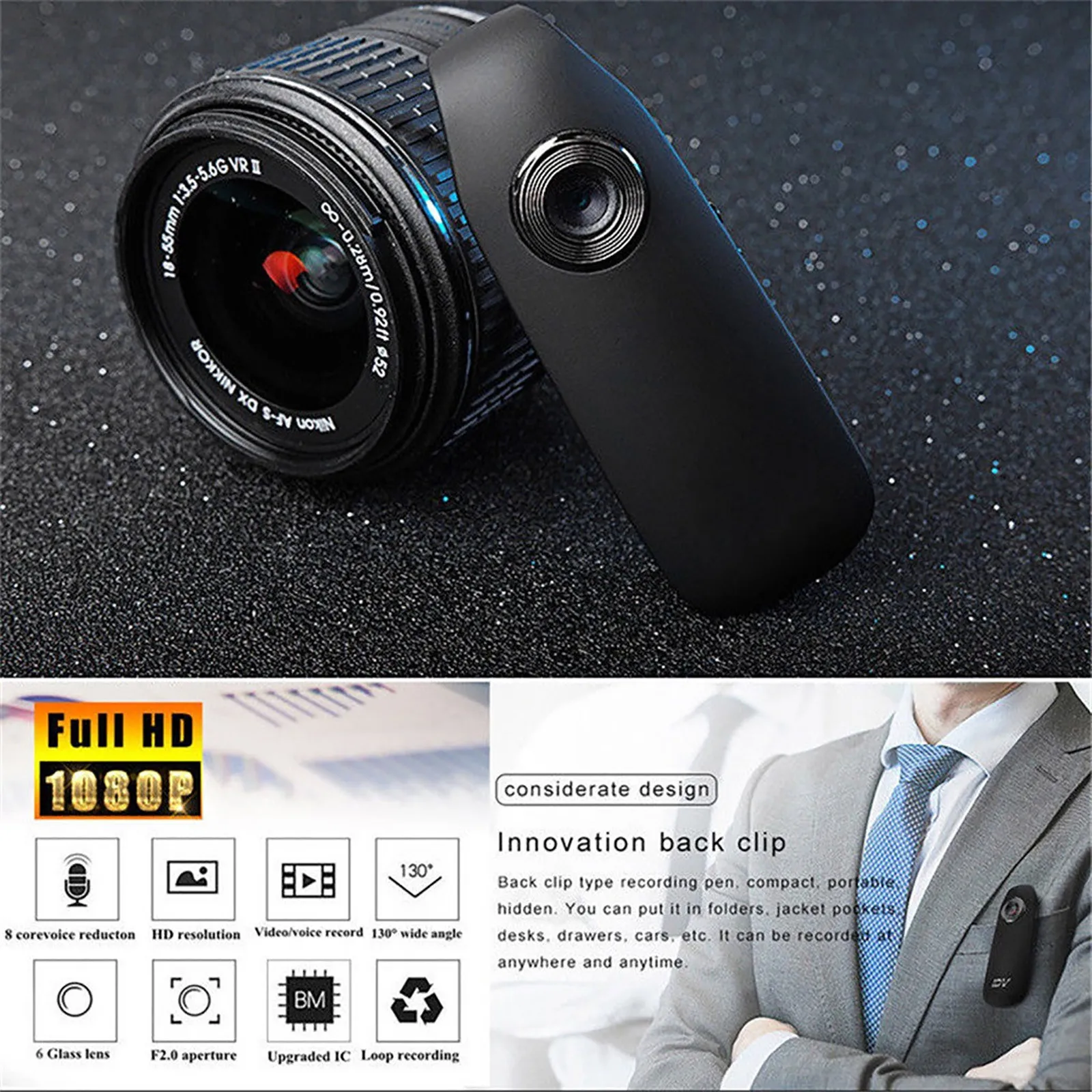 Мини-камера Full Hd 1080p портативная полицейская видеокамера камера для тела