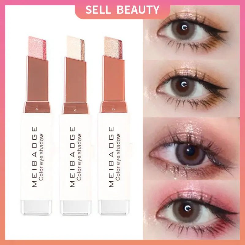 

Two Color Pearlescent Matte Eye Shadow Stick Cream Shadows Single Eyeshadow Palette Glitter Eye Korean Makeup Free Shipping