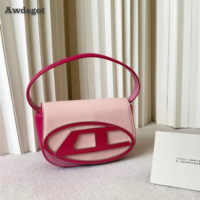 Semi Circle Panelled Smooth PU Flap Shoulder Bag for Women Luxury Oval D Plate Female Handbags Lady Contrast Pink Purse and Tote
Semi Circle Panelled Smooth PU Flap Shoulder Bag for Women Luxury Oval D Plate Female Handbags Lady Contrast Pink Purse and Tote