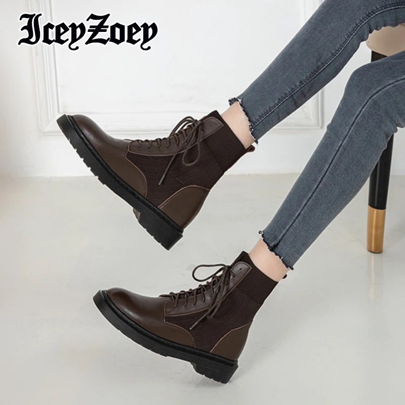 Женские короткие ботинки IceyZoey, черные ботильоны в стиле пэчворк, Повседневная стильная зимняя обувь, размеры 34-43, 2022
Женские короткие ботинки IceyZoey, черные ботильоны в стиле пэчворк, Повседневная стильная зимняя обувь, размеры 34-43, 2022