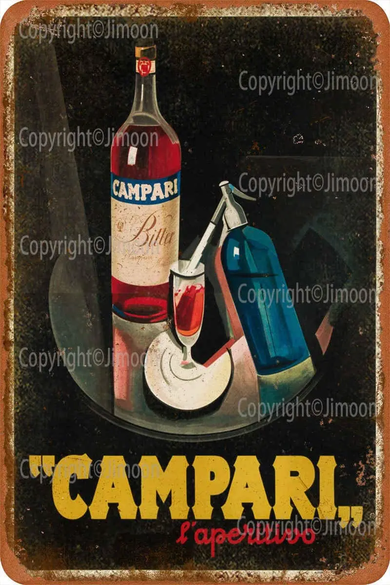 Campari Vintage Tin Sign Art Iron Painting Rusty Poster Decoration Aluminum plaque
Campari Vintage Tin Sign Art Iron Painting Rusty Poster Decoration Aluminum plaque
