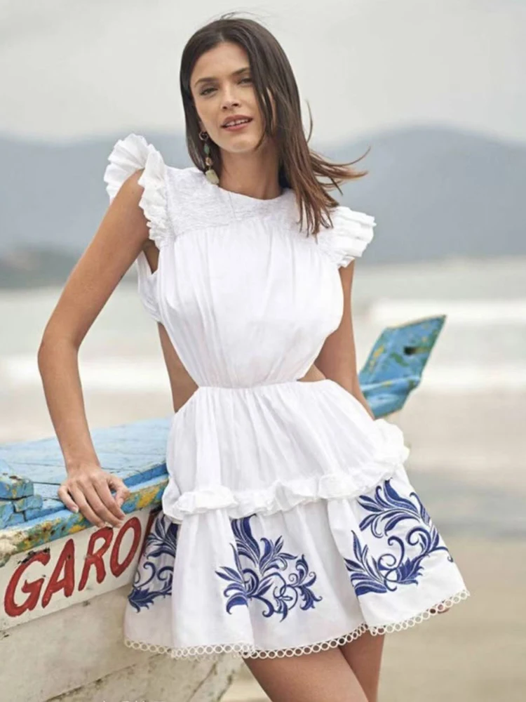 Delocah High Quality Summer Women Fashion Runway Party Mini Dress Short Sleeve Elegant Embroidery Shirring Ruffles Print Dresses
Delocah High Quality Summer Women Fashion Runway Party Mini Dress Short Sleeve Elegant Embroidery Shirring Ruffles Print Dresses
