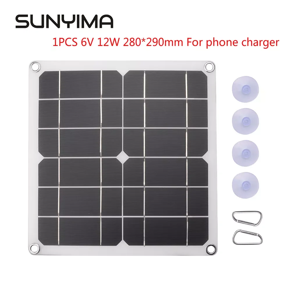 NEW2023 SUNYIMA 6V 10W Mono Solar Panel DIY Portable Battery Charger Power Bank for Outdoor Camping Phone Charge with Dual USB 5
NEW2023 SUNYIMA 6V 10W Mono Solar Panel DIY Portable Battery Charger Power Bank for Outdoor Camping Phone Charge with Dual USB 5