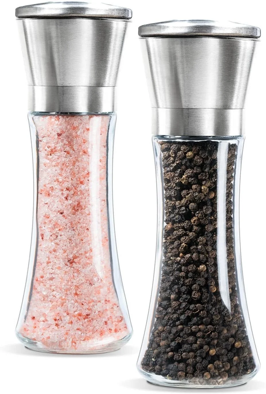1PS Manual Brushed High Quality Stainless Steel Pepper Salt Grinder Glass Body Size Adjustable Ceramic Salt Kichen Pepper Shaker
1PS Manual Brushed High Quality Stainless Steel Pepper Salt Grinder Glass Body Size Adjustable Ceramic Salt Kichen Pepper Shaker