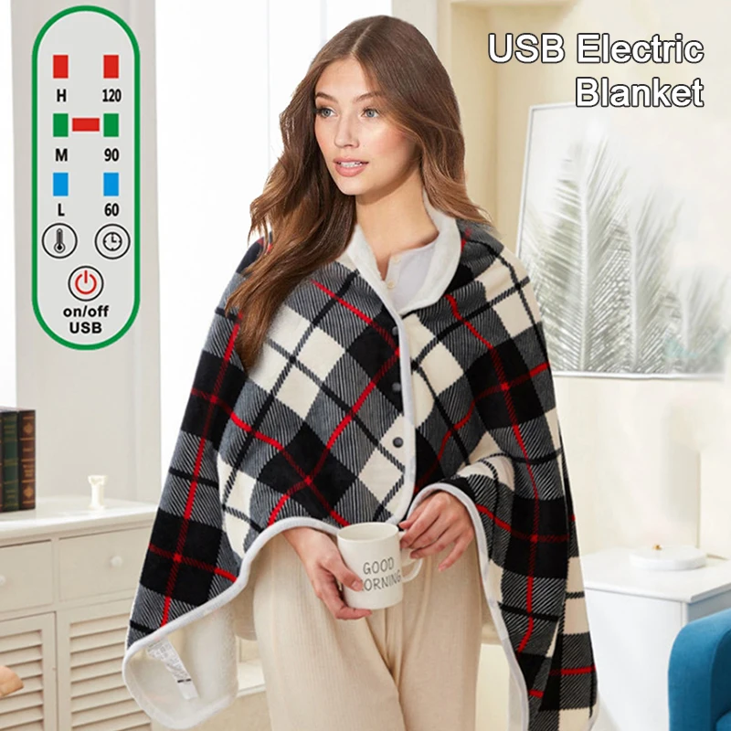 USB Electric Blanket Warm Heated Shawl Smart Adjustable Warmer Carpet Electric Mattress Wearable Soft Heating Blanket
USB Electric Blanket Warm Heated Shawl Smart Adjustable Warmer Carpet Electric Mattress Wearable Soft Heating Blanket
