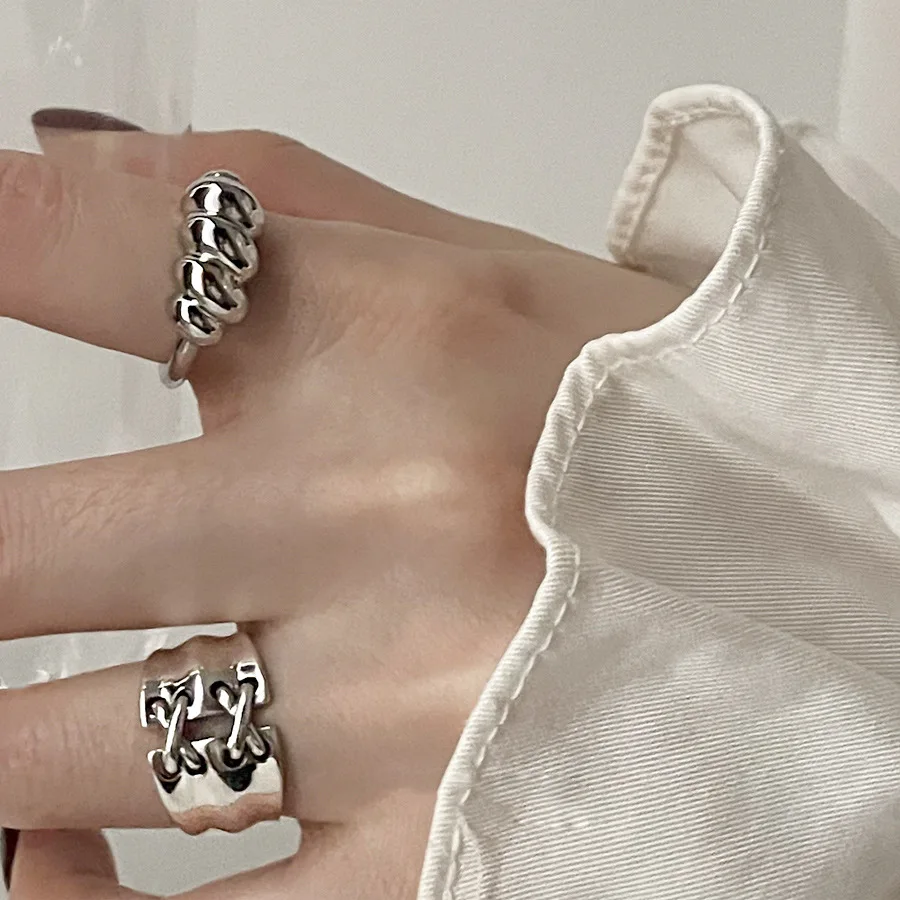 FMILY Minimalist Geometric Ring 925 Sterling Silver Retro Fashion All-match Creative Hip-hop Punk Jewelry for Girlfriend Gift
FMILY Minimalist Geometric Ring 925 Sterling Silver Retro Fashion All-match Creative Hip-hop Punk Jewelry for Girlfriend Gift