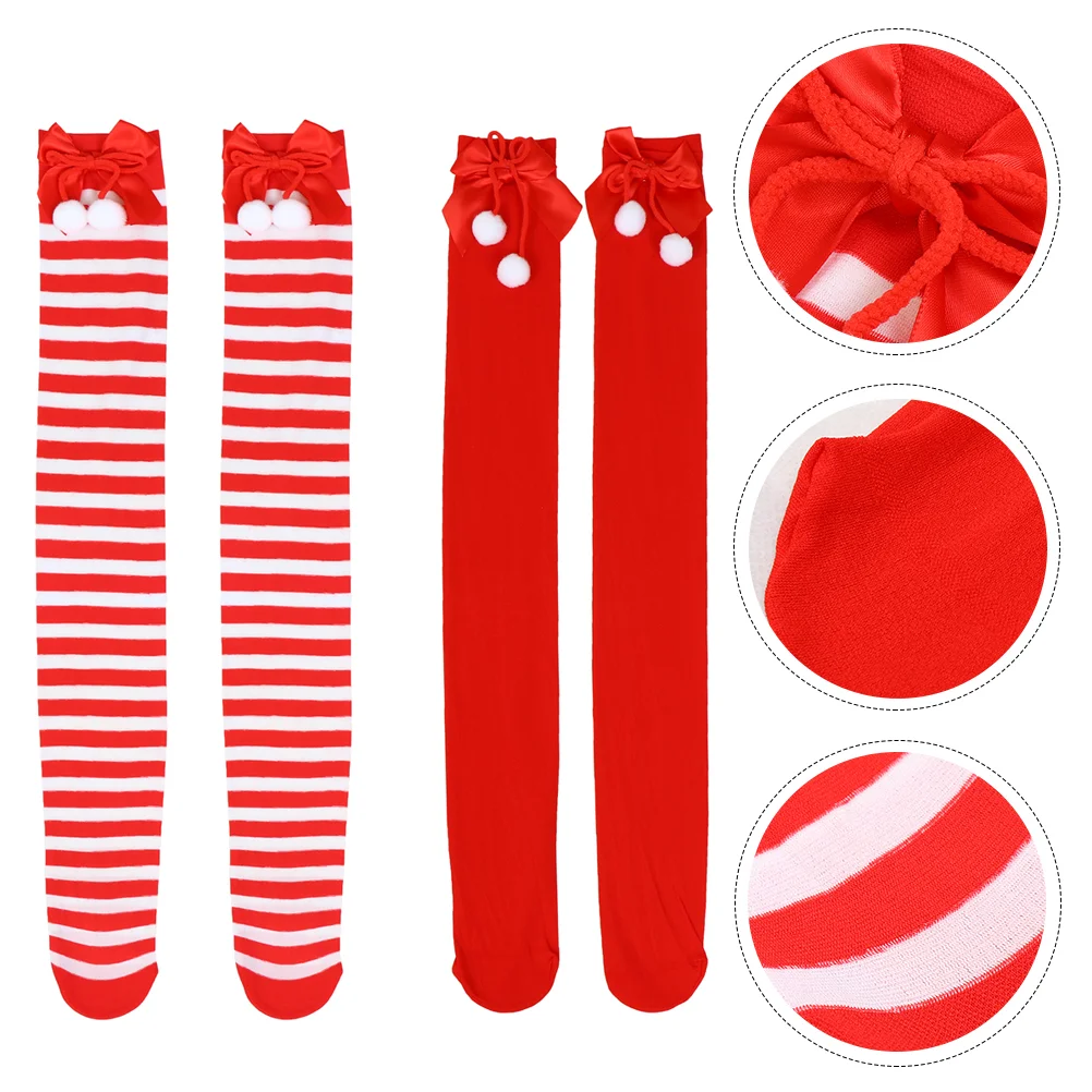 2 Pairs Girls' Accessories Christmas Dress Thigh Socks Winter Costume Knee Stocks Polyester Long Stockings Miss
2 Pairs Girls' Accessories Christmas Dress Thigh Socks Winter Costume Knee Stocks Polyester Long Stockings Miss