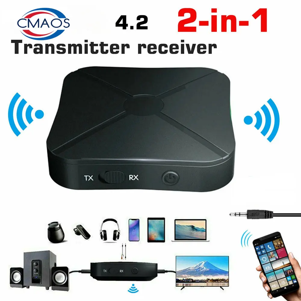 

Bluetooth 5.0 Receiver Transmitter 3.5mm 3.5 AUX Jack RCA USB Dongle Wireless Audio Adapter Handsfree Call For Car TV PC Speaker
