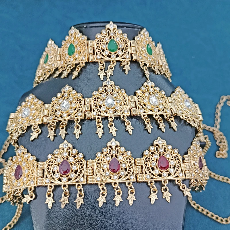 Algerian Ladies Wedding Hair Jewelry Bridal Hair Chain Crystal Fringe Forehead Chain Traditional Festive Jewelry Party Gifts
Algerian Ladies Wedding Hair Jewelry Bridal Hair Chain Crystal Fringe Forehead Chain Traditional Festive Jewelry Party Gifts