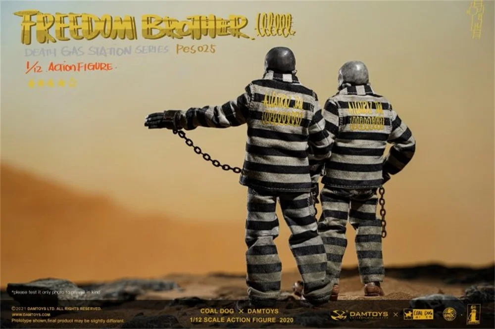 1/12 DAMTOYS PES025 серия «заправочная станция смерти» койдог свобода брат грязные черные полосы тюремная форма костюм для фанатов «сделай сам»
1/12 DAMTOYS PES025 серия «заправочная станция смерти» койдог свобода брат грязные черные полосы тюремная форма костюм для фанатов «сделай сам»