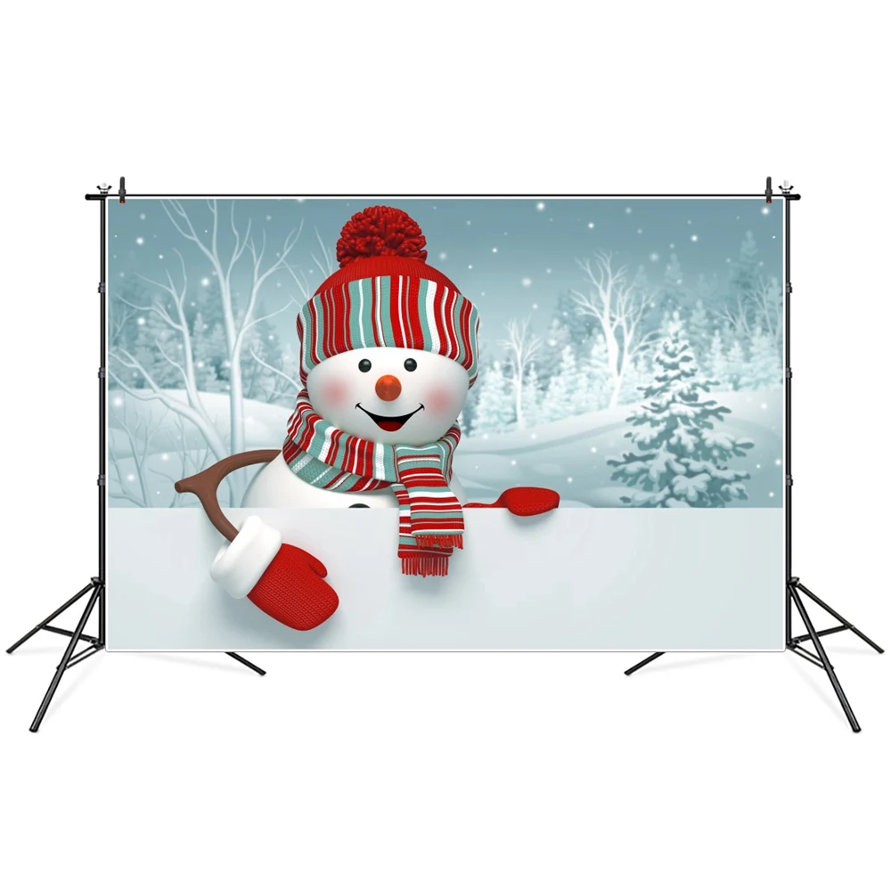 Winter Forest Red Hat Snowman Photography Backdrops Custom Party Home Decoration Studio Photo Booth Photographic Backgrounds
Winter Forest Red Hat Snowman Photography Backdrops Custom Party Home Decoration Studio Photo Booth Photographic Backgrounds
