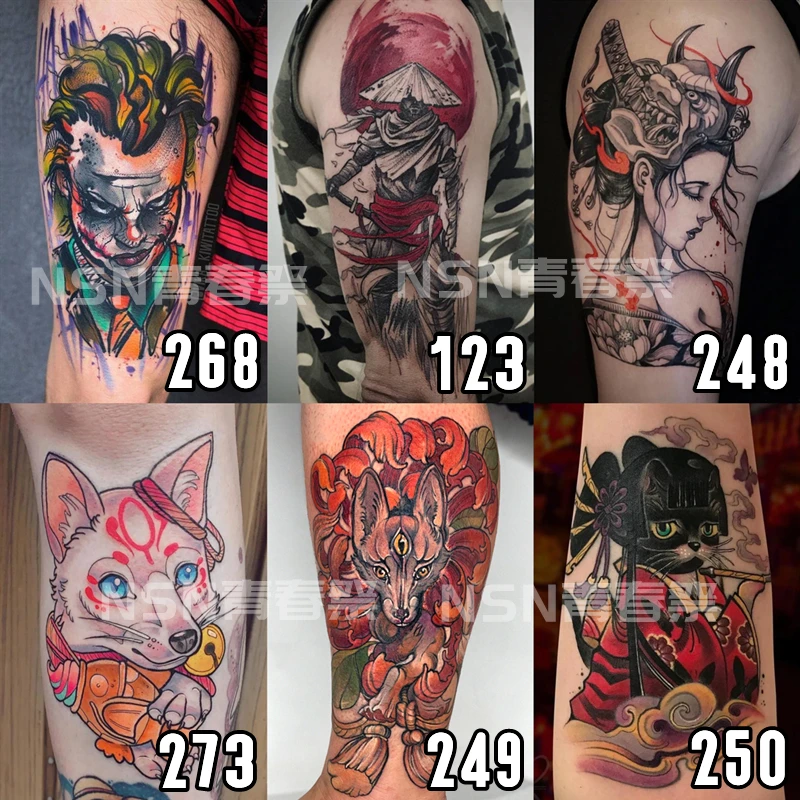 4 Pieces Waterproof Temporary Tattoo Stickers Warrior Sexy Girl Clown Big Size Body Art Fake Tatto Flash Tatoo for Women Men
4 Pieces Waterproof Temporary Tattoo Stickers Warrior Sexy Girl Clown Big Size Body Art Fake Tatto Flash Tatoo for Women Men
