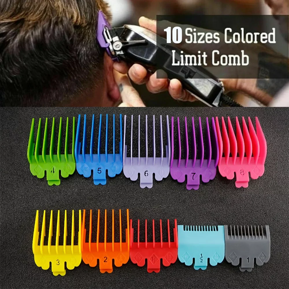 10Pcs Hair Clipper Limit Comb Guide Limit Comb Trimmer Guards Attachment 3-25mm Universal Professional Hair Trimmers Colorful
10Pcs Hair Clipper Limit Comb Guide Limit Comb Trimmer Guards Attachment 3-25mm Universal Professional Hair Trimmers Colorful