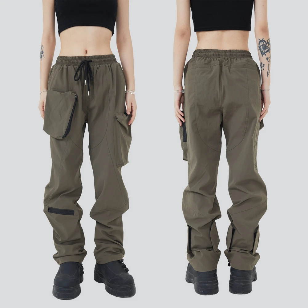 Pockets Drawstring Solid Elastic Zipper Black Pants Oversize Women Vintage Cargo Pants Simple All Match Unisex Streetwear Winter
Pockets Drawstring Solid Elastic Zipper Black Pants Oversize Women Vintage Cargo Pants Simple All Match Unisex Streetwear Winter