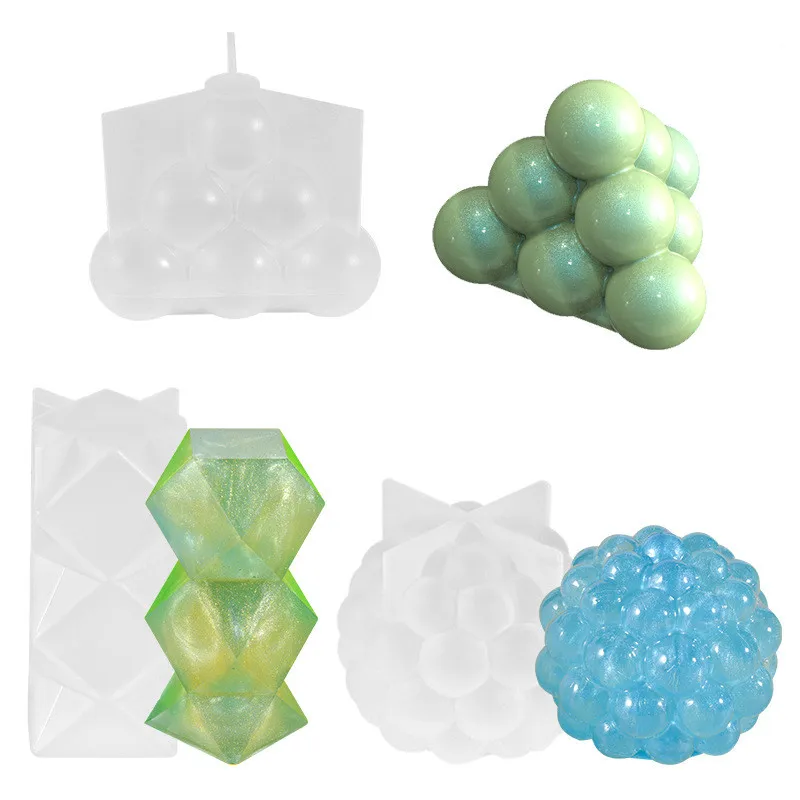 3D Bubble Ball Silicone Candle Mold Ball Wave Point Spherical Aromatherapy Candle Mold Geometric Pyramid Shape Candle Making Kit
3D Bubble Ball Silicone Candle Mold Ball Wave Point Spherical Aromatherapy Candle Mold Geometric Pyramid Shape Candle Making Kit