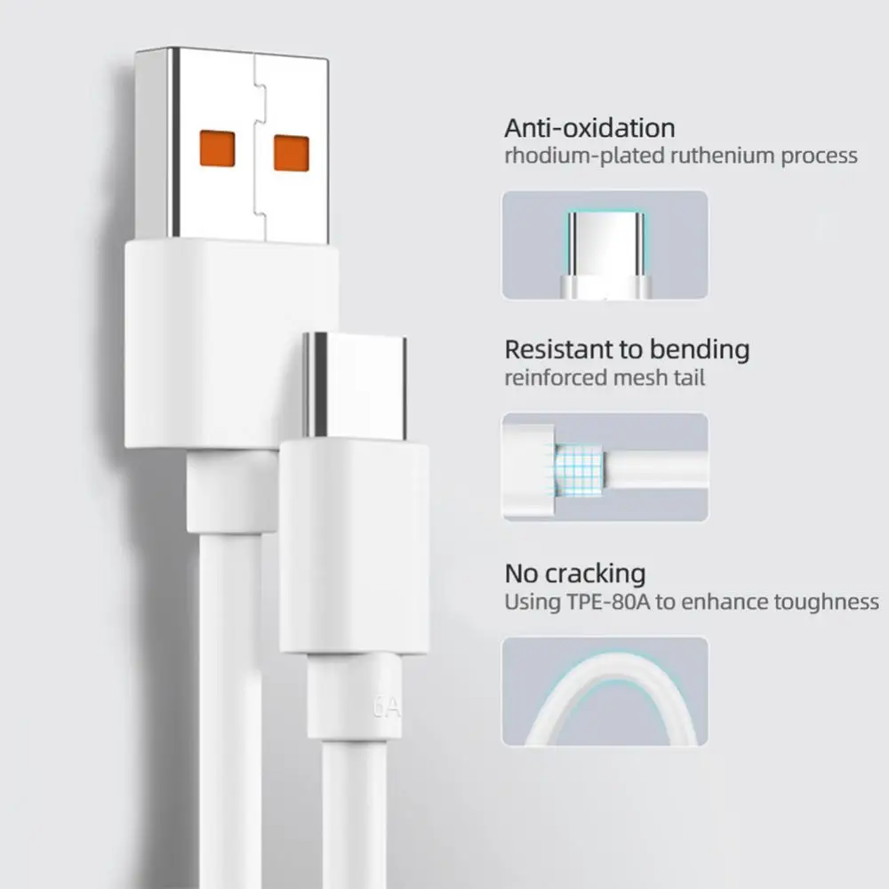 Data Transfer Fast Charging Data Cable Portable Charging Cable 6a For Samsung Huawei Xiaomi 66w Type-c Charging Cable Portable
Data Transfer Fast Charging Data Cable Portable Charging Cable 6a For Samsung Huawei Xiaomi 66w Type-c Charging Cable Portable