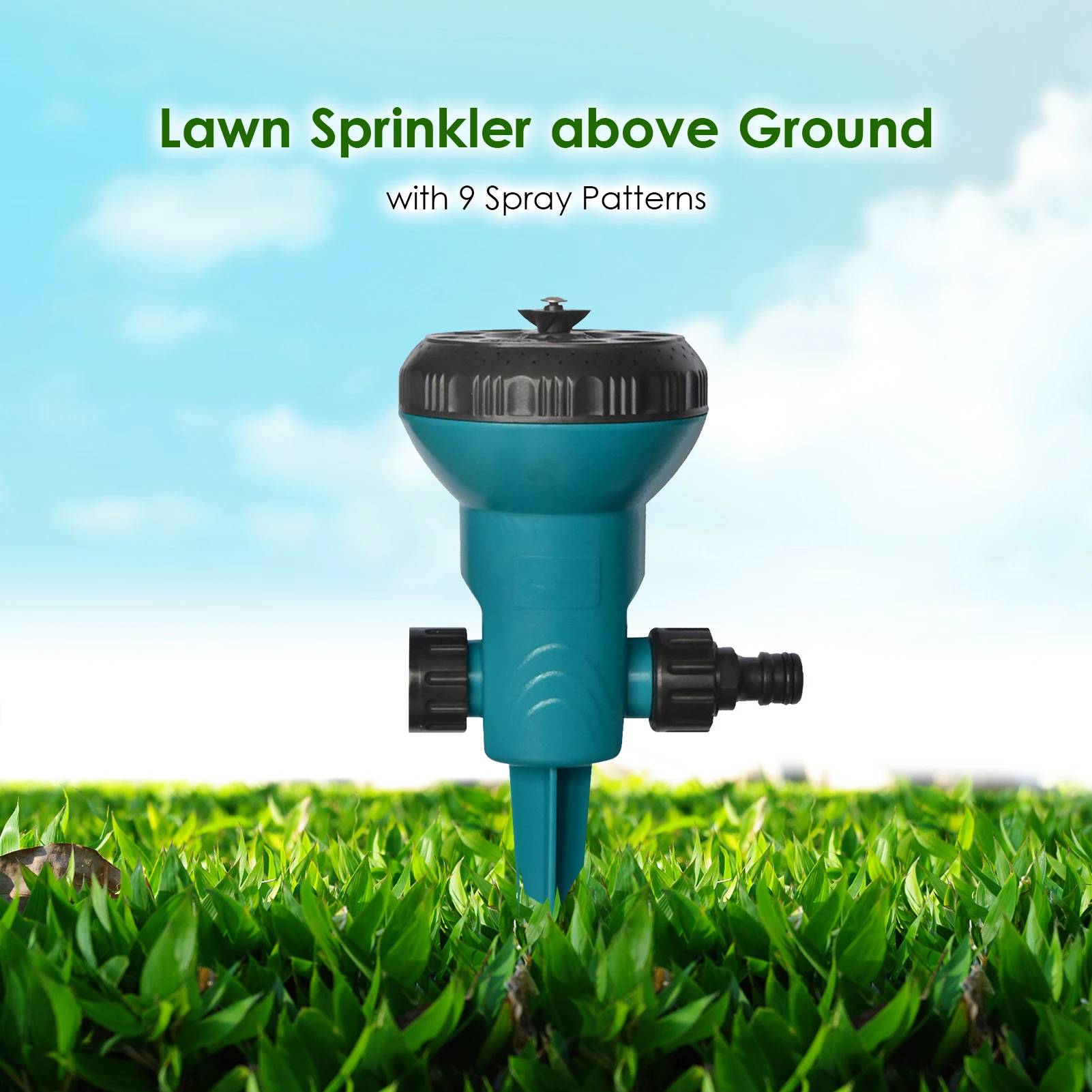 Lawn Sprinkler Ground Garden Sprinkler System with 9 Spray Patterns High Pressure Water Sprayer Irrigation for Patio Yard Park
Lawn Sprinkler Ground Garden Sprinkler System with 9 Spray Patterns High Pressure Water Sprayer Irrigation for Patio Yard Park