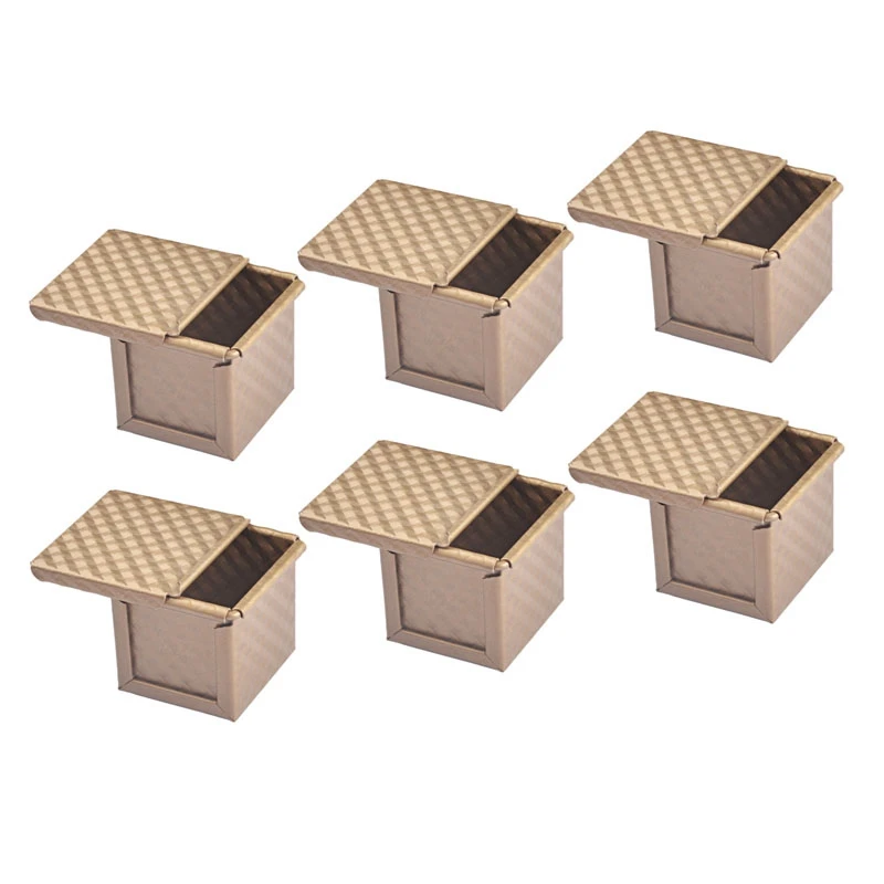New-6X Square Loaf Pan With Lid Toast Mold Bread Pan Pullman Loaf Pan With Cover Non-Stick Mini Water Cube Toast Box
New-6X Square Loaf Pan With Lid Toast Mold Bread Pan Pullman Loaf Pan With Cover Non-Stick Mini Water Cube Toast Box