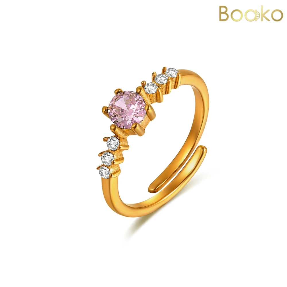 BOAKO Exquisite Luxury White Green Cubic Zirconia Stainless Steel Opening Ring Resizable Waterproof Chic Fashion Jewelry anillos
BOAKO Exquisite Luxury White Green Cubic Zirconia Stainless Steel Opening Ring Resizable Waterproof Chic Fashion Jewelry anillos