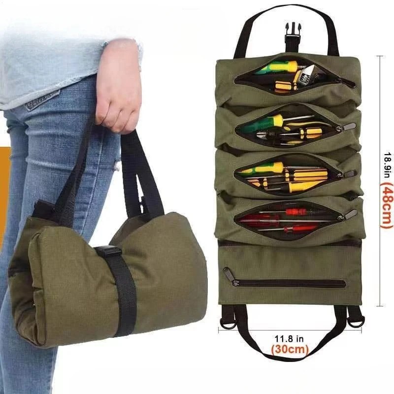 Roll Up Tool Bag, Multi-purpose Tool Bag Wrench Organizer, Small Shoulder Tool Kit, Zipper Carrier, Handbag
Roll Up Tool Bag, Multi-purpose Tool Bag Wrench Organizer, Small Shoulder Tool Kit, Zipper Carrier, Handbag