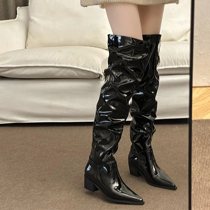 Sexy Over The Knee Women Chelsea Long Boots Winter Mid Heels Pointed Toe Shoes 2024 New Trend Luxury Goth Gladiator Pumps Femme
Sexy Over The Knee Women Chelsea Long Boots Winter Mid Heels Pointed Toe Shoes 2024 New Trend Luxury Goth Gladiator Pumps Femme
